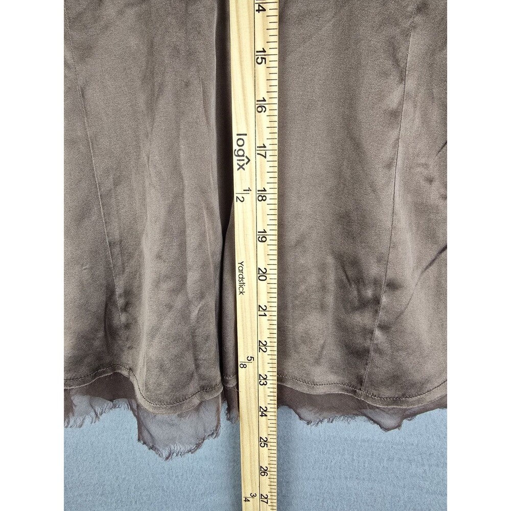 Elie Tahari Silk Chiffon Lace Trim Sheer Blouse Women Medium Quiet Luxury Old Mo - Picture 4 of 5